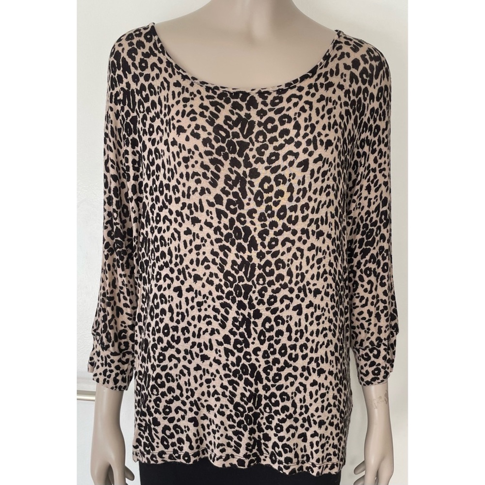 Forever 21 Leopard Print Dolman Sleeve Knit Top